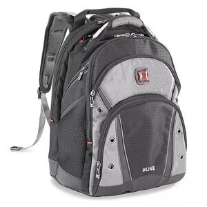 SwissGear Laptop Travel Backpack Gray Black Multi-Compartment School Bag NWT